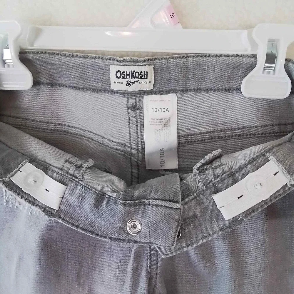 OshKosh Mid Rise Jegging‎ Girl's Size 10 in Light Wash Denim w/ Distressing